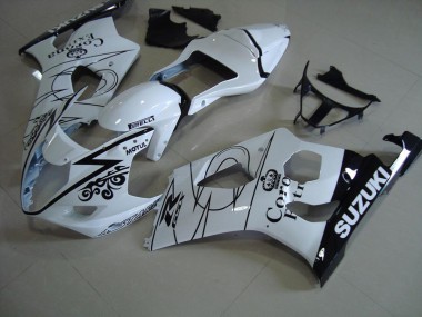 Weiß Corona 03-04 Suzuki GSXR 1000 Motorrad Verkleidung