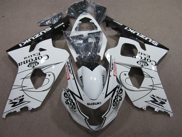 Weiß Corona Extra Motul 04-05 Suzuki GSXR 600 Motorrad Verkleidung Weiß Corona Extra Motul 04-05 Suzuki GSXR 600 Motorrad Verkleidung