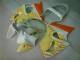 Weiß Gelb Flamme 00-02 Kawasaki ZX6R Motorrad Verkleidung Weiß Gelb Flamme 00-02 Kawasaki ZX6R Motorrad Verkleidung