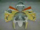 Weiß Gelb Flamme 00-02 Kawasaki ZX6R Motorrad Verkleidung Weiß Gelb Flamme 00-02 Kawasaki ZX6R Motorrad Verkleidung