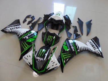 Weiß Grün Big Monster 09-11 Yamaha YZF R1 Motorrad Verkleidung