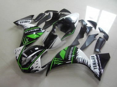 Weiß Grün Monster 09-11 Yamaha YZF R1 Motorrad Verkleidung