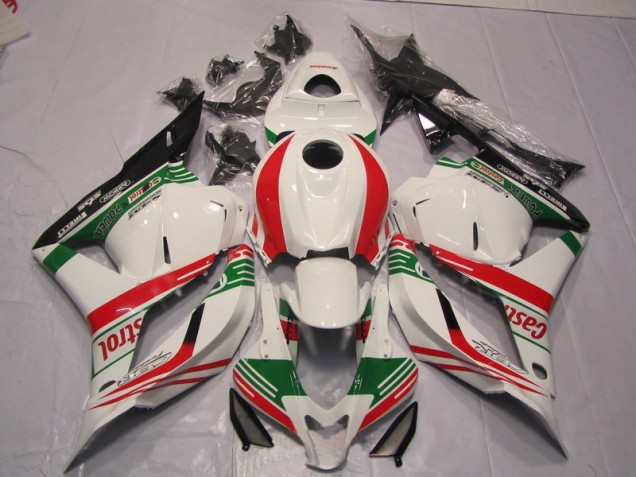 Weiß Grün Rot 09-12 Honda CBR600RR Motorrad Verkleidung