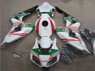 Weiß Grün Rot Castrol 06-07 Honda CBR1000RR Motorrad Verkleidung