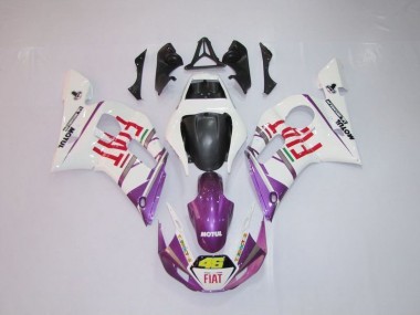 Weiß Lila Fiat 46 98-02 Yamaha YZF R6 Motorrad Verkleidung