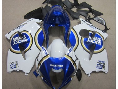 Weiß Lucky Strike Blau Motul 96-07 Suzuki GSXR 1300 Hayabusa Motorrad Verkleidung