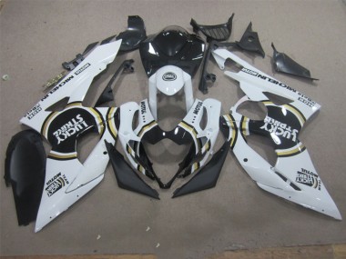 Weiß Lucky Strike Schwarz Motul 05-06 Suzuki GSXR 1000 Motorrad Verkleidung
