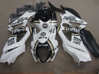 Weiß Lucky Strike Schwarz Motul 07-08 Suzuki GSXR 1000 Motorrad Verkleidung