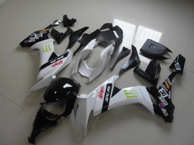 Weiß Monster 08-10 Kawasaki ZX10R Motorrad Verkleidung