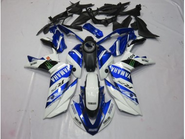 Weiß Monster 15-22 Yamaha YZF R3 Motorrad Verkleidung