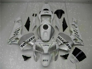 Weiß Repsol 03-04 Honda CBR600RR Motorrad Verkleidungen
