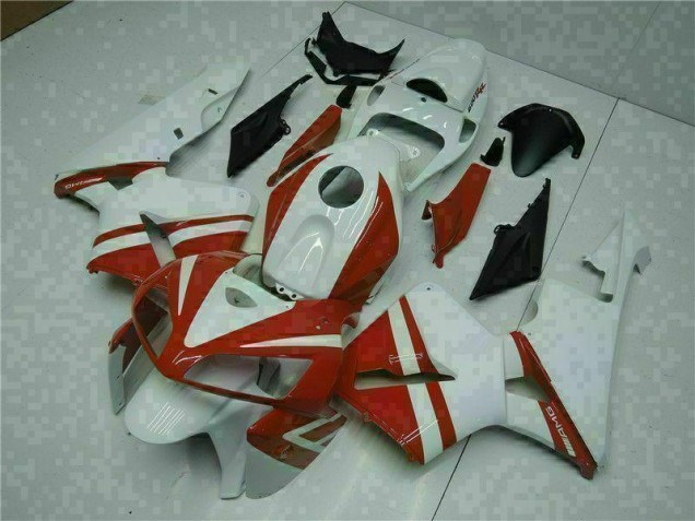 Weiß Rot 05-06 Honda CBR600RR Motorrad Verkleidungen Weiß Rot 05-06 Honda CBR600RR Motorrad Verkleidungen