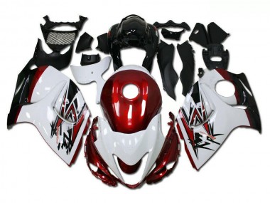 Weiß Rot 08-19 Suzuki GSXR 1300 Hayabusa Motorrad Verkleidung