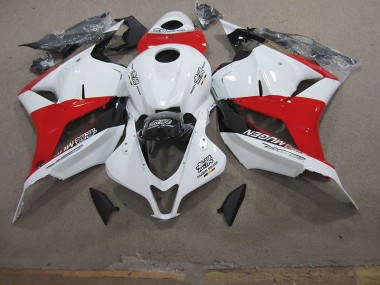 Weiß Rot 09-12 Honda CBR600RR Motorrad Verkleidung