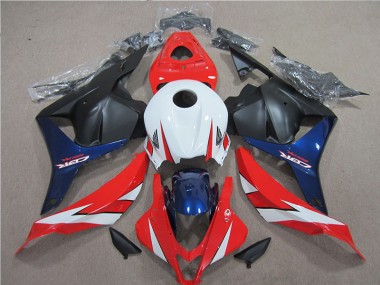 Weiß Rot Blau 09-12 Honda CBR600RR Motorrad Verkleidung