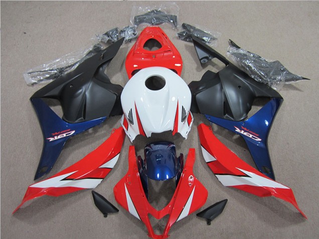 Weiß Rot Blau 09-12 Honda CBR600RR Motorrad Verkleidung Weiß Rot Blau 09-12 Honda CBR600RR Motorrad Verkleidung