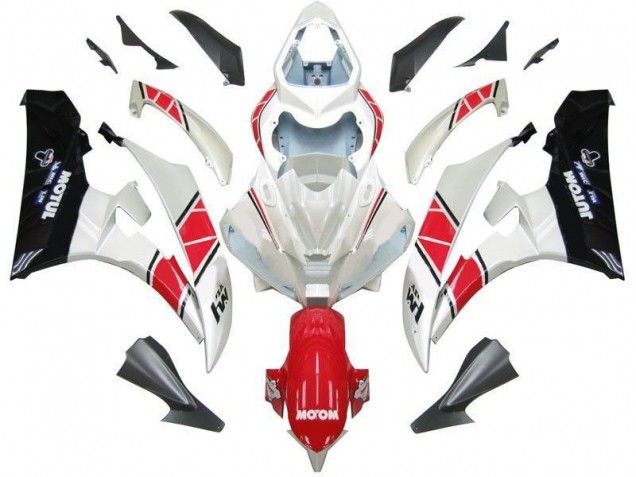 Weiß Rot Schwarz 06-07 Yamaha YZF R6 Motorrad Verkleidung Weiß Rot Schwarz 06-07 Yamaha YZF R6 Motorrad Verkleidung