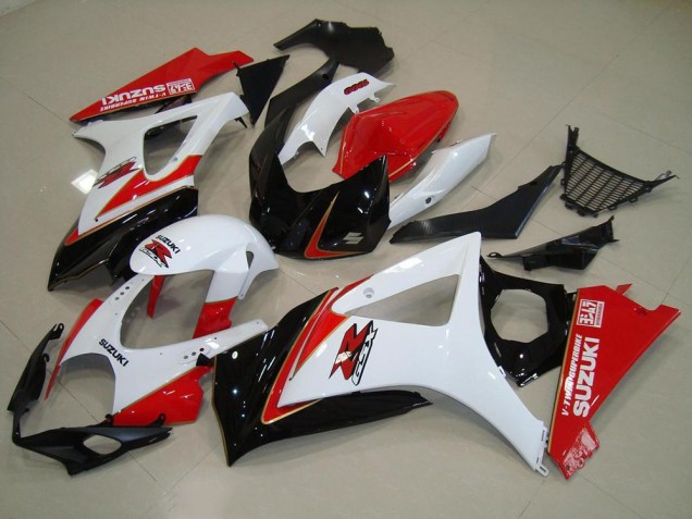 Weiß Rot Schwarz 07-08 Suzuki GSXR 1000 Motorrad Verkleidung Weiß Rot Schwarz 07-08 Suzuki GSXR 1000 Motorrad Verkleidung