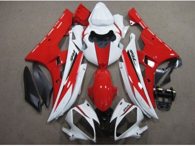 Weiß Rot Schwarz Aufkleber 06-07 Yamaha YZF R6 Motorrad Verkleidung