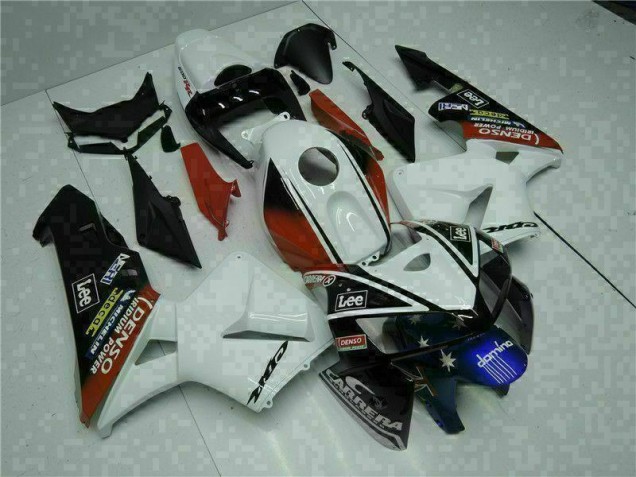 Weiß Rot Schwarz Lee 05-06 Honda CBR600RR Motorrad Verkleidung Weiß Rot Schwarz Lee 05-06 Honda CBR600RR Motorrad Verkleidung