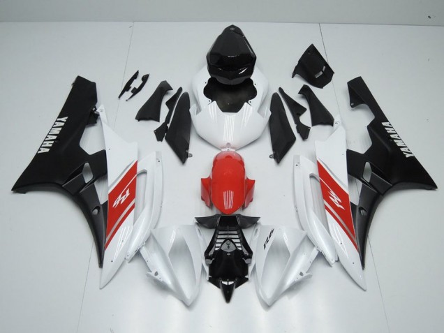 Weiß Rot Und Matt Schwarz 06-07 Yamaha YZF R6 Motorrad Verkleidung Weiß Rot Und Matt Schwarz 06-07 Yamaha YZF R6 Motorrad Verkleidung