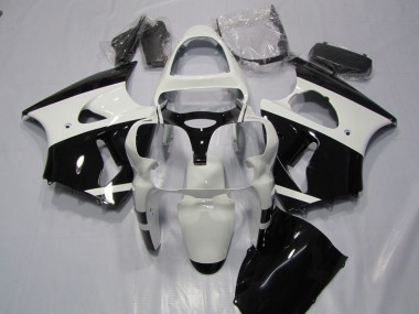Weiß Schwarz 00-02 Kawasaki ZX6R Motorrad Verkleidung