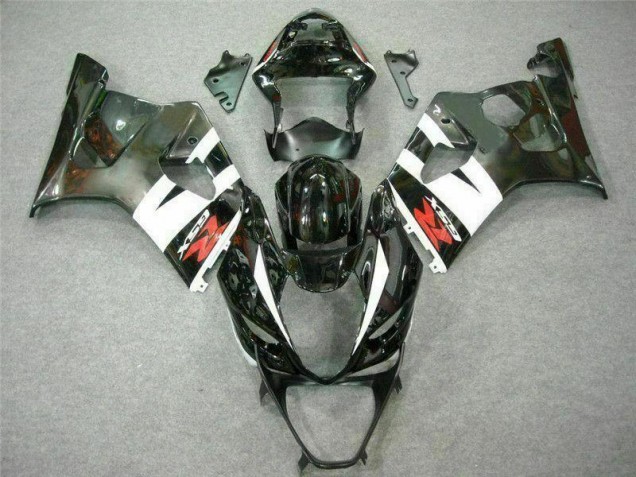 Weiß Schwarz 03-04 Suzuki GSXR 1000 Motorrad Verkleidung & Plastik Weiß Schwarz 03-04 Suzuki GSXR 1000 Motorrad Verkleidung & Plastik