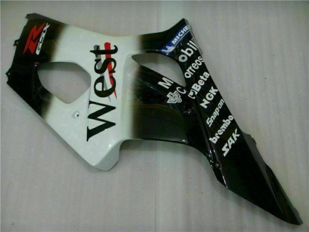 Weiß Schwarz 03-04 Suzuki GSXR 1000 Motorrad Verkleidungen Weiß Schwarz 03-04 Suzuki GSXR 1000 Motorrad Verkleidungen
