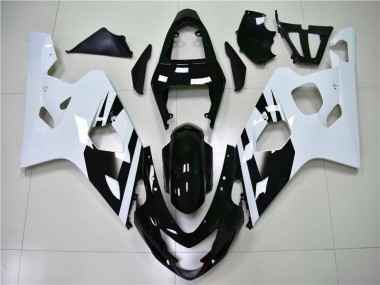 Weiß Schwarz 04-05 Suzuki GSXR 600/750 Motorrad Verkleidungen