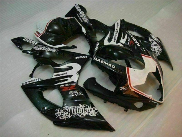Weiß Schwarz 05-06 Suzuki GSXR 1000 Motorrad Verkleidungen Weiß Schwarz 05-06 Suzuki GSXR 1000 Motorrad Verkleidungen