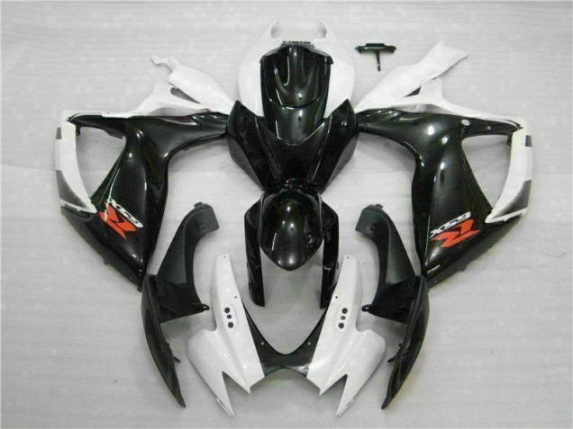 Weiß Schwarz 06-07 Suzuki GSXR 600/750 Motorrad Verkleidung Weiß Schwarz 06-07 Suzuki GSXR 600/750 Motorrad Verkleidung
