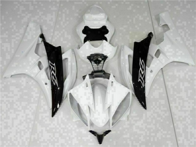 Weiß Schwarz 06-07 Yamaha YZF R6 Motorrad Verkleidung & Plastik Weiß Schwarz 06-07 Yamaha YZF R6 Motorrad Verkleidung & Plastik