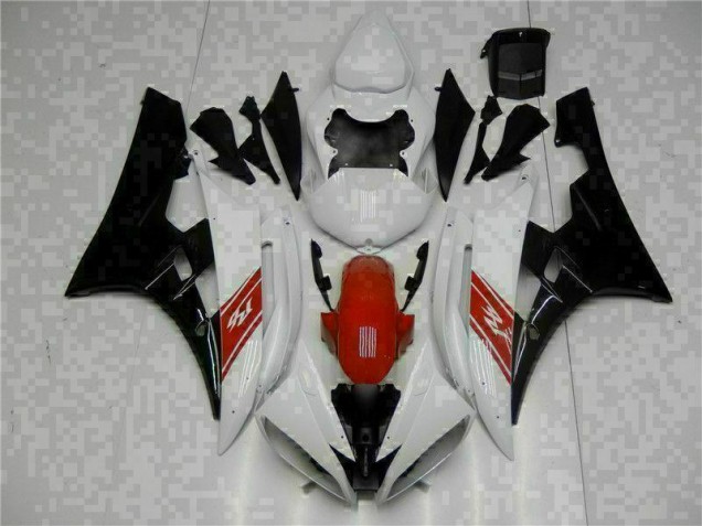 Weiß Schwarz 06-07 Yamaha YZF R6 Motorrad Vollverkleidung Weiß Schwarz 06-07 Yamaha YZF R6 Motorrad Vollverkleidung