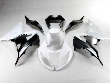 Weiß Schwarz 13-18 Kawasaki ZX6R Motorrad Verkleidungen
