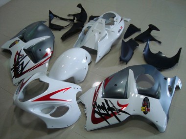 Weiß Schwarz 96-07 Suzuki GSXR 1300 Hayabusa Motorrad Verkleidung