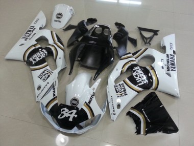 Weiß Schwarz 98-02 Yamaha YZF R6 Motorrad Verkleidung