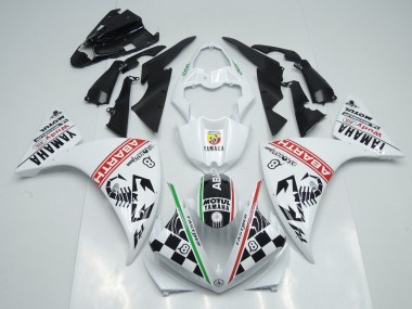 Weiß Schwarz Abrath 12-14 Yamaha YZF R1 Motorrad Verkleidung