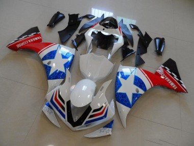 Weiß Schwarz Ducati Stern 12-14 Yamaha YZF R1 Motorrad Verkleidung