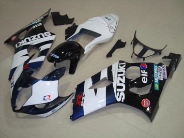Weiß Schwarz Elf 03-04 Suzuki GSXR 1000 Motorrad Verkleidung