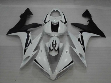Weiß Schwarz Flamme 04-06 Yamaha YZF R1 Motorrad Verkleidung