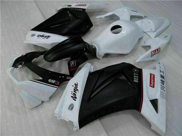 Weiß Schwarz Ninja 08-12 Kawasaki EX250 Motorrad Verkleidung Weiß Schwarz Ninja 08-12 Kawasaki EX250 Motorrad Verkleidung