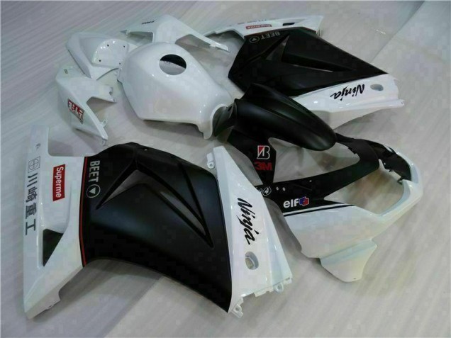 Weiß Schwarz Ninja 08-12 Kawasaki EX250 Motorrad Verkleidung Weiß Schwarz Ninja 08-12 Kawasaki EX250 Motorrad Verkleidung