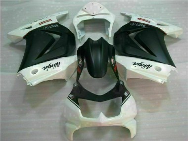 Weiß Schwarz Ninja 3M 08-12 Kawasaki EX250 Motorrad Verkleidung