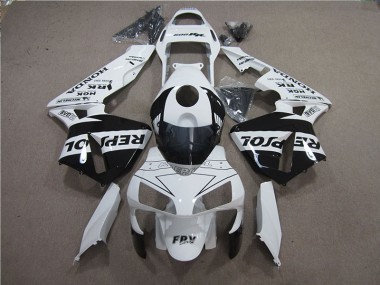 Weiß Schwarz Repsol 05-06 Honda CBR600RR Motorrad Verkleidung