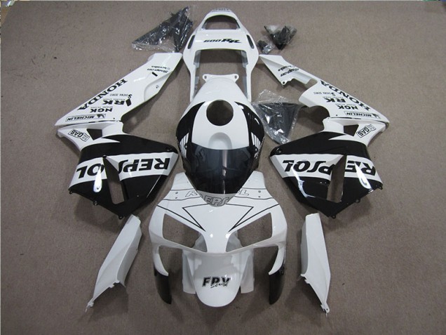 Weiß Schwarz Repsol 05-06 Honda CBR600RR Motorrad Verkleidung Weiß Schwarz Repsol 05-06 Honda CBR600RR Motorrad Verkleidung