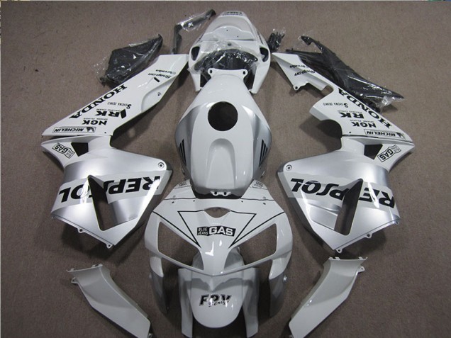 Weiß Schwarz Repsol 05-06 Honda CBR600RR Motorrad Verkleidungen Weiß Schwarz Repsol 05-06 Honda CBR600RR Motorrad Verkleidungen