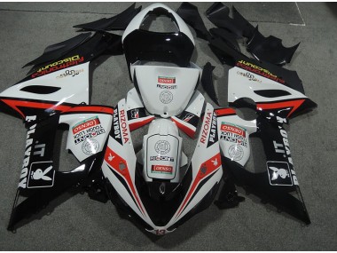 Weiß Schwarz Rizoma Playboy 05-06 Kawasaki ZX6R Motorrad Verkleidungen