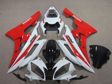 Weiß Schwarz Rot 06-07 Yamaha YZF R6 Motorrad Verkleidung