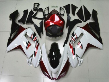 Weiß Schwarz Rot 07-08 Kawasaki ZX6R Motorrad Verkleidung