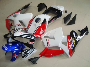 Weiß Schwarz Rot Lee 03-04 Honda CBR600RR Motorrad Verkleidung